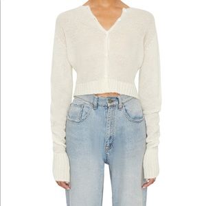 Danielle Guizio Mohair Ribbed Cardigan